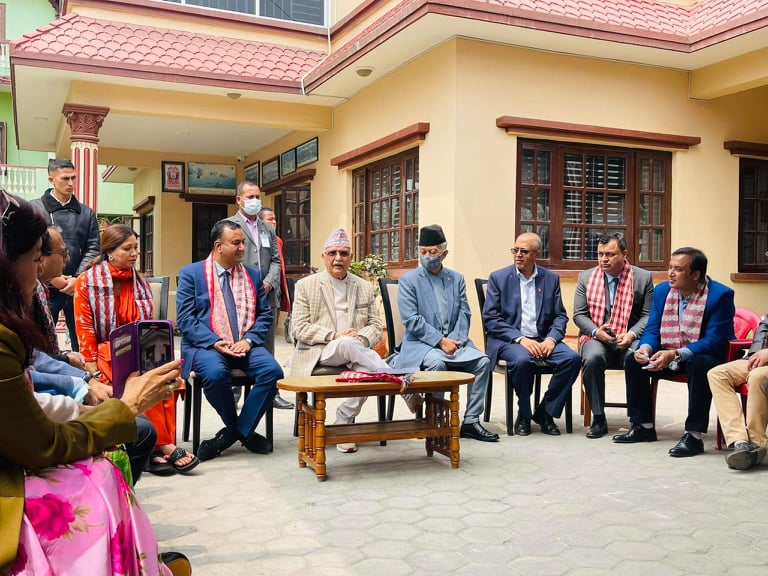 पूर्वप्रधानमन्त्री ओली र खनालसँग एनआरएनए प्रतिनिधिमण्डलको भेट