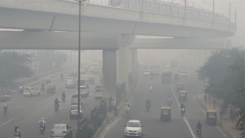 नयाँ दिल्लीमा वायु प्रदुषणको मात्रा ‘गम्भीर’ तहमा पुग्यो