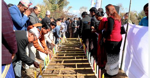 पोखरा विमान दुर्घटनास्थलमा श्रद्धाञ्जलीसभा