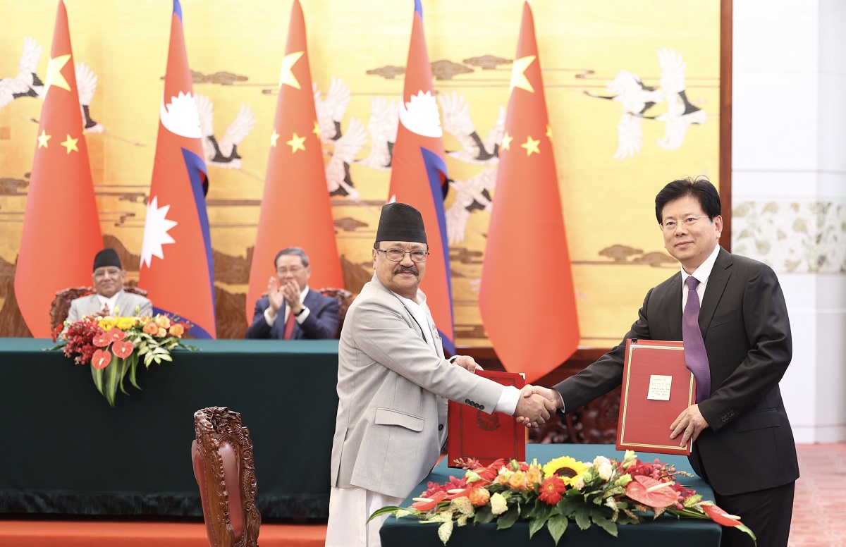 नेपाल र चीनबीच १३ बुँदे सम्झाैता