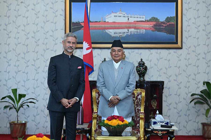 भारतीय बिदेश मन्त्री र राष्ट्रपति बिच शिष्टचार भेटबार्ता