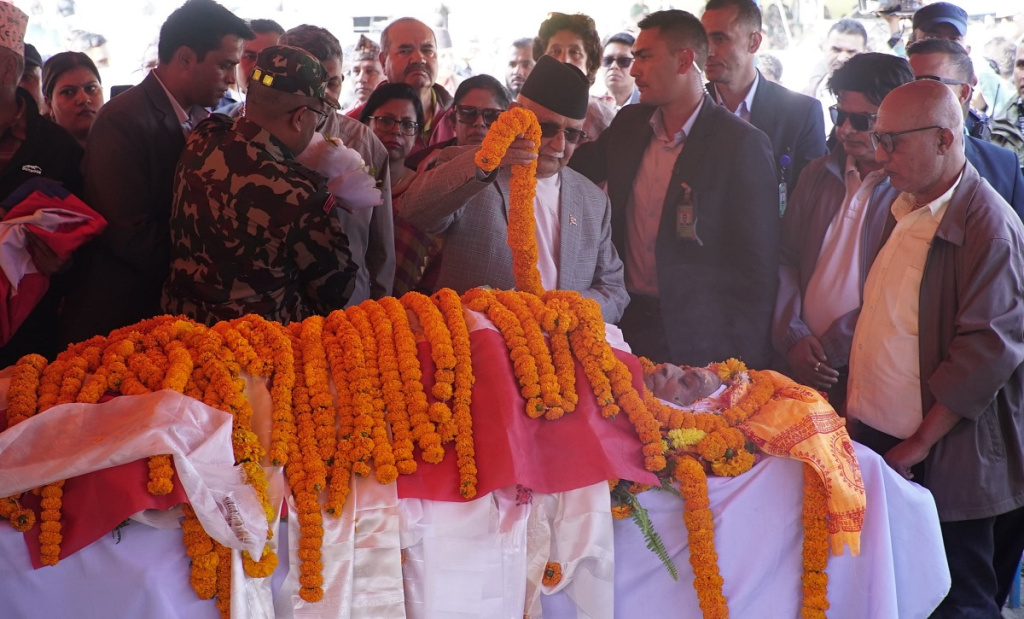 पूर्वसभामुख ढुंगानाको पशुपति आर्यघाटमा अन्त्येष्टि
